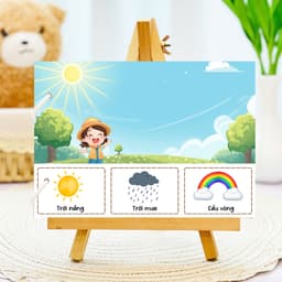 Thẻ Flash EVON BABY dạy bé tập nói - BÉ TẬP NÓI CHỦ ĐỀ THỜI TIẾT 2