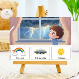 Thẻ Flash EVON BABY dạy bé tập nói - BÉ TẬP NÓI CHỦ ĐỀ THỜI TIẾT 3