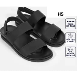 Dép sandanl da bò cao cấp dép thời trang nam 2026 đế pu siêu nhẹ 2 lớp chống đau chân cao cấp· đế cao 3CM nhẹ êm H5 5