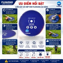 Lưỡi Cắt Cỏ/Lúa Tròn 15/30/40/60 Răng FUJIKAWA 305mm x 25.4mm - Dao Phát Cỏ Công Nghệ Nhật Bản Siêu Sắc, Chống Đá Văng 3
