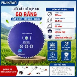 Lưỡi Cắt Cỏ/Lúa Tròn 15/30/40/60 Răng FUJIKAWA 305mm x 25.4mm - Dao Phát Cỏ Công Nghệ Nhật Bản Siêu Sắc, Chống Đá Văng 4