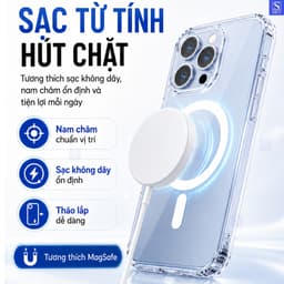 Ốp lưng iphone trong suốt chống sốc - Hỗ trợ sạc không dây cho 11 pro max 12 promax 13 14 15 Plus 16 17 ProMax 17 Air 5