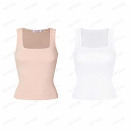[ÁO 2 LỚP] Áo Thun Ba Lỗ Nữ Sát Nách Cổ Vuông Dáng Ôm Chất Thun Cotton Mềm Mịn, Năng Động JUSTDUN G5 8
