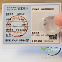 Nhẫn Cẩm Thạch Phớt Xanh Táo, type A, nhiều kích thước tại Nông Trại Cười - Thời trang độc đáo cho bạn! 2
