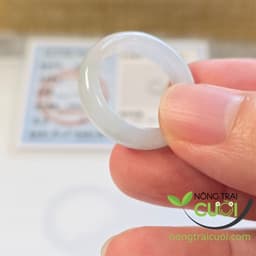 Nhẫn Cẩm Thạch Phớt Xanh Táo, type A, nhiều kích thước tại Nông Trại Cười - Thời trang độc đáo cho bạn! 3