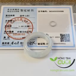 Nhẫn Cẩm Thạch Phớt Xanh Táo, type A, nhiều kích thước tại Nông Trại Cười - Thời trang độc đáo cho bạn! 4