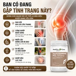 Viên uống xương khớp Healthy Care Glucosamine,Úc (400v) tái tạo sụn khớp,giảm đau cho người lớn tuổi 3