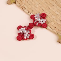 Nút NGỌC TRAI VÂN MÂY - Không Tua phụ kiện cài áo phong cách cổ trang 3