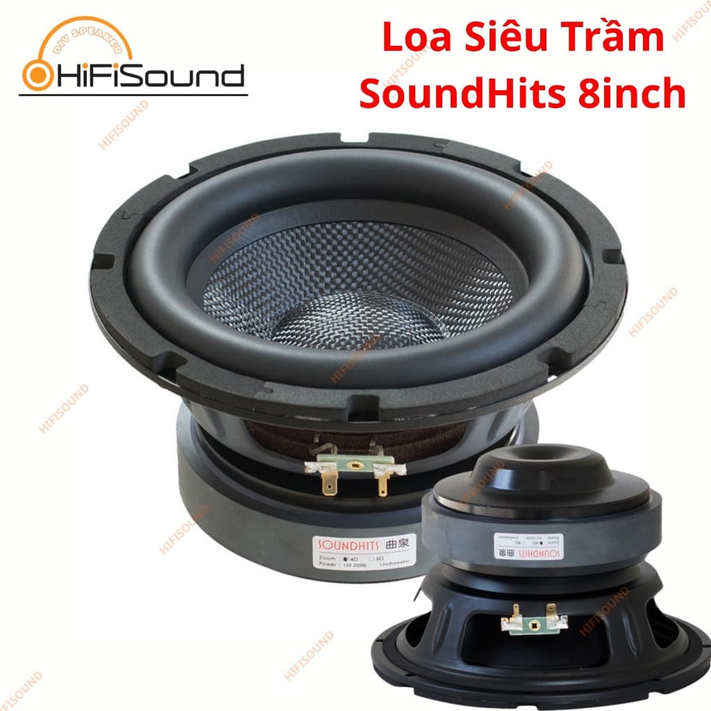 Loa Sub SoundHits SW Siêu trầm SW801 8 inch 4omh 200W siêu bass, siêu trầm