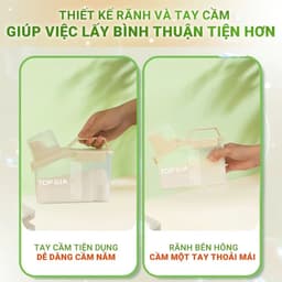 Hộp đựng bột giặt TopGia 1500ml có nắp kín chống ẩm, kèm cốc đong tiện lợi, nhựa cứng cáp, bền đẹp 5