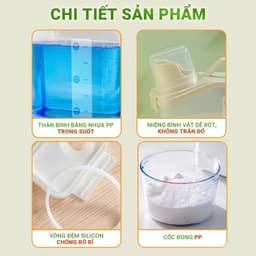 Hộp đựng bột giặt TopGia 1500ml có nắp kín chống ẩm, kèm cốc đong tiện lợi, nhựa cứng cáp, bền đẹp 8