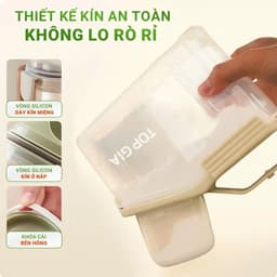 Hộp đựng bột giặt TopGia 1500ml có nắp kín chống ẩm, kèm cốc đong tiện lợi, nhựa cứng cáp, bền đẹp 3