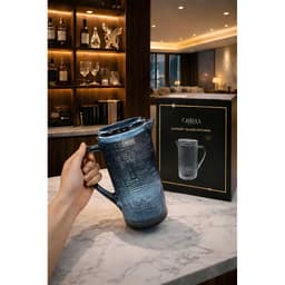 Bộ 6 Ly Cốc Thủy Tinh GOCHY 340ML Vân Lưới Dập Nổi Cao Cấp, Cốc Uống Nước Soda-Lime Dày Dặn Sang Trọng Màu Xanh Đỏ 5