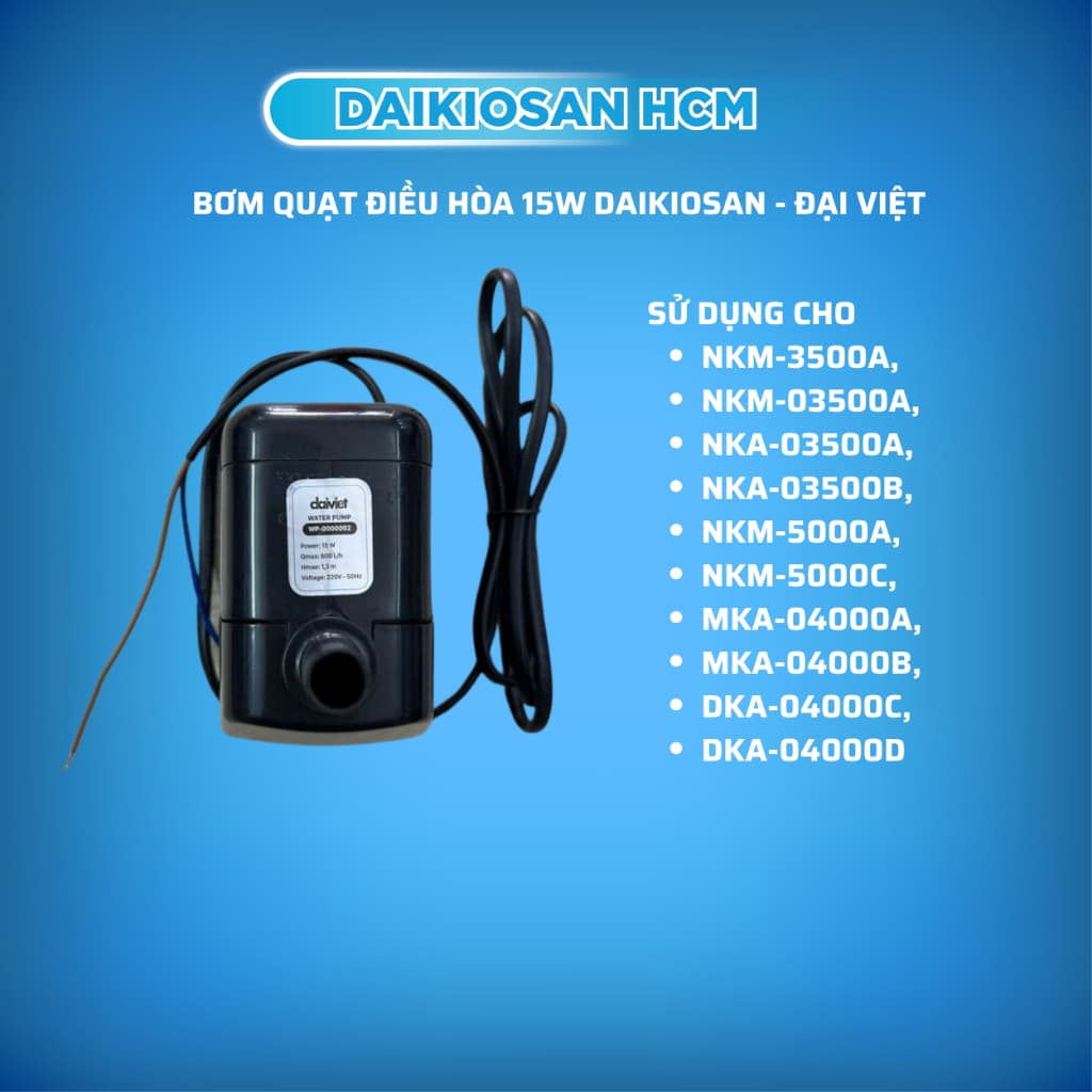 Bơm quạt điều hòa Daikiosan NKM-3500A, NKM-03500A, NKA-03500A, NKA-03500B, NKM-5000A