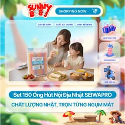 [NHẬT BẢN] Set 150 Ống Hút Nội Địa Nhật SEIWAPRO - Nhựa PP Cao Cấp, Uốn Cong, An Toàn Cho Bé 1