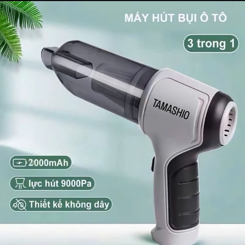 Máy Hút Bụi Cầm Tay Mini Không Dây TAMASHIO 6 Đầu Hút, Hút Thổi Đa Năng, Công Suất 120w, Máy Hút Bụi Ô Tô, Giường Nệm