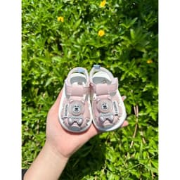Dép Sandal Tập Đi Cho Bé 0-2 Tuổi Có Kèn Họa Tiết Gấu Phát Sáng Đế Mềm Siêu Êm Chân (MK77) 3
