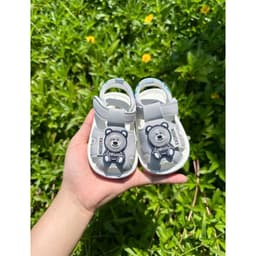 Dép Sandal Tập Đi Cho Bé 0-2 Tuổi Có Kèn Họa Tiết Gấu Phát Sáng Đế Mềm Siêu Êm Chân (MK77) 5