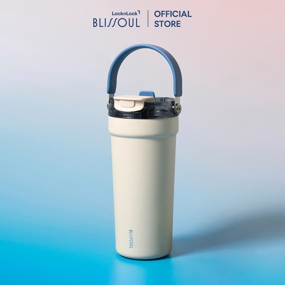 Ly giữ nhiệt thép phủ sứ LocknLock Blissoul Cafe Ceramic Tumbler 700ml LHC4440IVY Màu Ngà - Hàng Chính Hãng - JoyMall