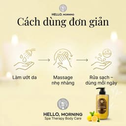 Sữa Tắm Tẩy Tế Bào Chết 2IN1 Hello Morning Hương Chanh Tây 500ml - Sáng Da Mịn Màng, Thơm Mát 8