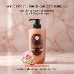 Sữa Tắm Muối Biển Rose Hello Morning 500ml- Tẩy Da Chết Nhẹ Nhàng, Dưỡng Da Mịn Màng, Hương Hoa Hồng 2
