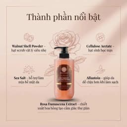Sữa Tắm Muối Biển Rose Hello Morning 500ml- Tẩy Da Chết Nhẹ Nhàng, Dưỡng Da Mịn Màng, Hương Hoa Hồng 3