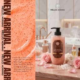 Sữa Tắm Muối Biển Rose Hello Morning 500ml- Tẩy Da Chết Nhẹ Nhàng, Dưỡng Da Mịn Màng, Hương Hoa Hồng 8