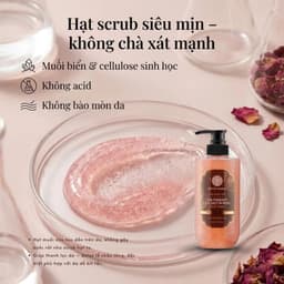 Sữa Tắm Muối Biển Rose Hello Morning 500ml- Tẩy Da Chết Nhẹ Nhàng, Dưỡng Da Mịn Màng, Hương Hoa Hồng 4
