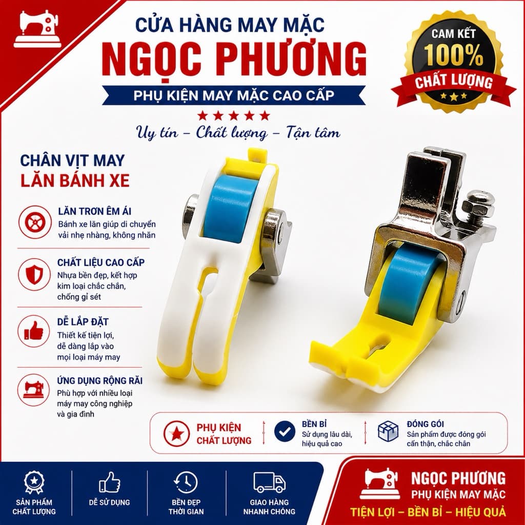 chân vịt bánh xe chống nhăn nhựa chân vịt nhựa bánh xe chống nhăn máy may công nghiệp