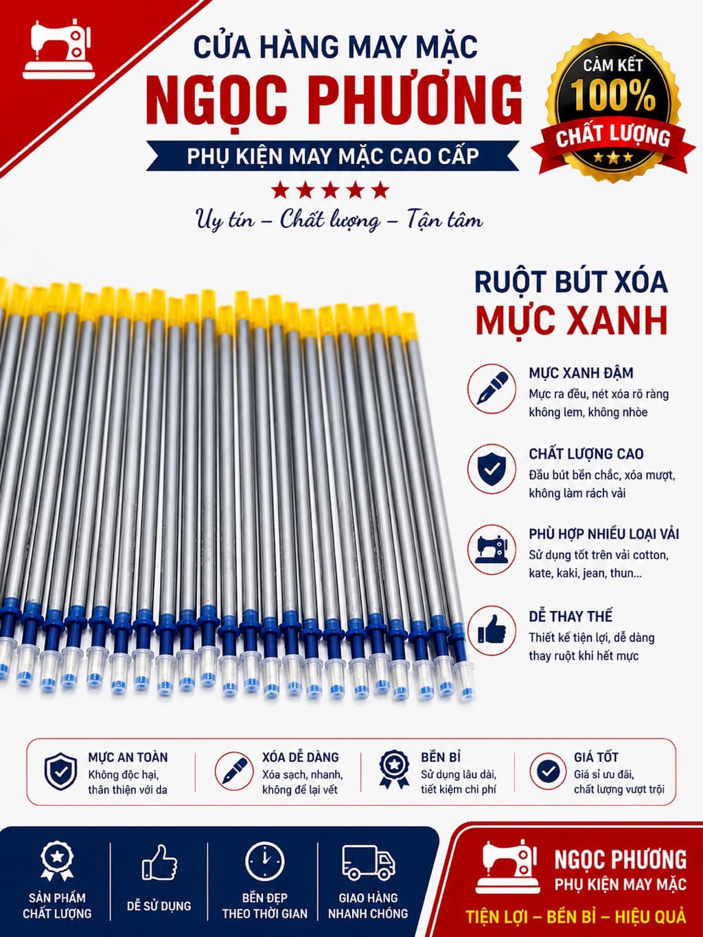 ruột viết bạc ruột bút bạc 1 bịt 100 cây