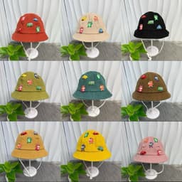 [6th-2 tuổi rưỡi ] Tuổi Nón Bucket Ô Tô và CƯ SHIN Cho Bé- Mũ Tai Bèo Hoa Tiết Xe Hơi Siêu Dễ Thương Cho Bé Trai bé gái 1