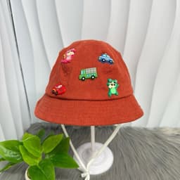 [6th-2 tuổi rưỡi ] Tuổi Nón Bucket Ô Tô và CƯ SHIN Cho Bé- Mũ Tai Bèo Hoa Tiết Xe Hơi Siêu Dễ Thương Cho Bé Trai bé gái 6
