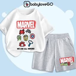 Đồ bộ bé trai BabyloveGO 2026 quần áo cho bé chất thun cotton mềm mịn thoáng mát in hình độc đáo 2
