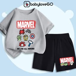 Đồ bộ bé trai BabyloveGO 2026 quần áo cho bé chất thun cotton mềm mịn thoáng mát in hình độc đáo 3
