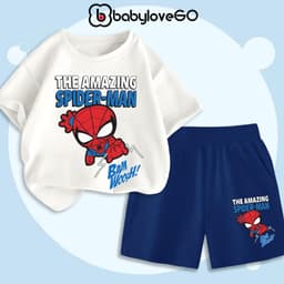 Đồ bộ bé trai BabyloveGO 2026 quần áo cho bé chất thun cotton mềm mịn thoáng mát in hình độc đáo 6