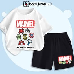 Đồ bộ bé trai BabyloveGO 2026 quần áo cho bé chất thun cotton mềm mịn thoáng mát in hình độc đáo 1