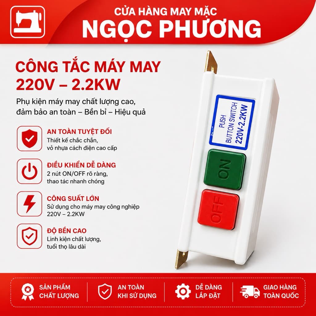 CÔNG TẮC MÁY MAY 1 KIM ( MÁY VẮT SỔ)