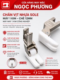 chân vịt nhựa sole máy 1 kim chân vịt nhựa chẻ 12mm máy may 1 kim công nghiệp 1