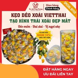 [500G] Kẹo Dẻo Xoài Vietthai, Kẹo Dẻo Cốt Trái Cây Bóc Vỏ, Kẹo Dẻo Trái Cây Tạo Hình Trái Xoài 1