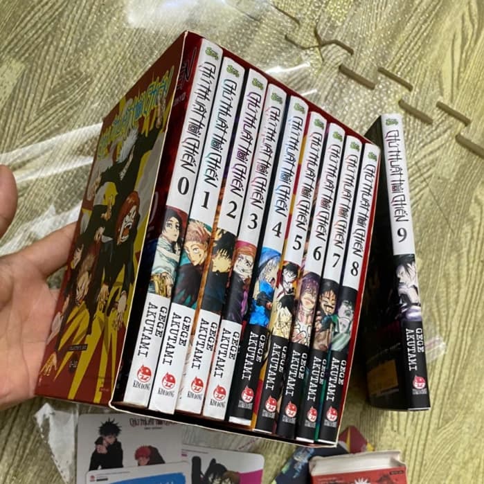 (+pos) Boxset 10q vở Chú thuật hồi chiến Tập 0-9 + pos - JJK Jujutsu Kaisen