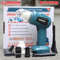 Máy hút thổi bụi dùng pin mini BS BOSSUN BS-VC07HB, Lực 7kpa, Vừa thổi vừa hút, Đi kèm 3 lõi lọc 8