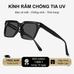 Kính râm mát thời trang nam nữ NARO EYEWEAR dáng vuông cổ điển chống tia UV bảo vệ mắt lái xe 8640 2