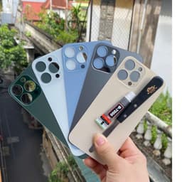 kính lưng 13/13p.ro/ 13p.romx lỗ cam to (khi thay ko cần tháo viền cam 1keo + cạy) 1
