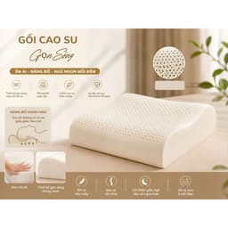 Gối Cao Su Thiên Nhiên Gợn Sóng Aniva Home Tặng Kèm Vỏ Gối - Đàn Hồi Tốt, Thoáng Khí 2