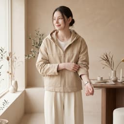 Áo Khoác Nữ Breeze Cotton Kaki Chống Nắng UV UPF50+ - Hoodie Dáng Rộng Thoáng Mát Mùa Hè 8