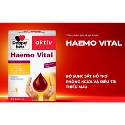 Doppelherz Haemo Vital (Hộp 30 viên) Viên uống bổ sung sắt,hỗ trợ phòng ngừa thiếu máu<BUNBUN SHOP 3
