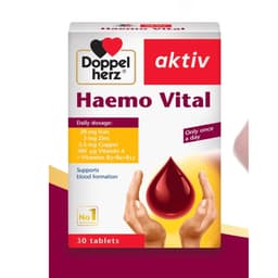 Doppelherz Haemo Vital (Hộp 30 viên) Viên uống bổ sung sắt,hỗ trợ phòng ngừa thiếu máu<BUNBUN SHOP 4