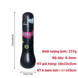 Trụ Đấm Bốc hơi 120cm Cho Bé, Giúp Rèn Luyện Thể Lực, Da PU Cao Cấp 9
