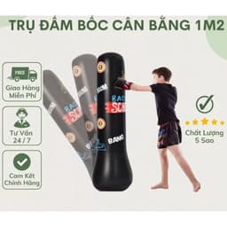 Trụ Đấm Bốc hơi 120cm Cho Bé, Giúp Rèn Luyện Thể Lực, Da PU Cao Cấp 1