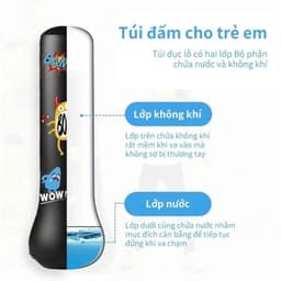 Trụ Đấm Bốc hơi 120cm Cho Bé, Giúp Rèn Luyện Thể Lực, Da PU Cao Cấp 2